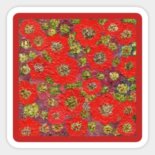 red flowers Sticker